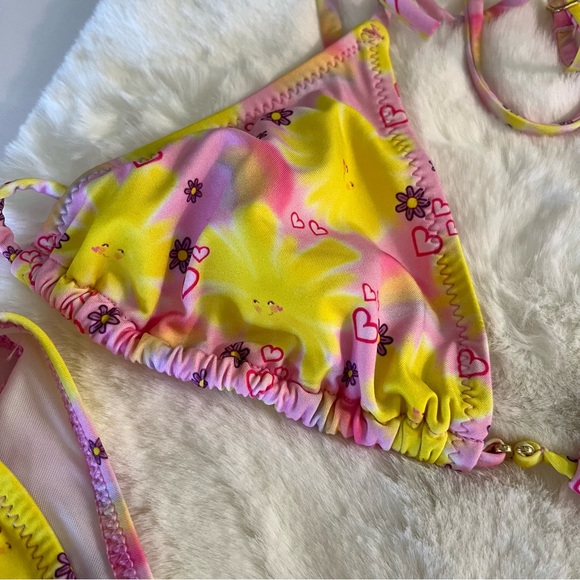 Heavy manners mirror palaise sun print Brazilian bikini small medium nwot - Picture 2 of 11
